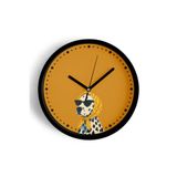'' I Love You, Cherry Much '' Yazıllı Modern Tasarım Duvar Saati - 25cm - Önü Camlı Siyah Kasa, JH0380S25SKP