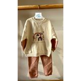🌳 Jovıel Unisex Bebek "tree Of Wisdom" Ikili Takım - Gül Kurusu - Krem - 6 - 9 Ay