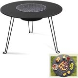 ® Katlanabilir Kamp Masası ve Mangal Seti 60CM - Çok Fonksiyonlu Taşınabilir Barbekü Masası, Çay ve Güveç Için Uygun, Kömürlü Bahçe ve Piknik Masası, - Çok Renkli - Standart