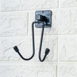 ® Kendiliğinden Yapışkanlı Siyah Paslanmaz Metal Bornoz ve Havlu Askılığı