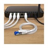 – Lan Kablosu Düz, Kırılmaz Yapı – 20M (Cat7 Kablo, 10 Gbit/s, Özellikle Esnek ve Kurulum Kablosu Olarak Uygun, Maksimum Fiber Optik Hız,, Beyaz) - 1 GB - 00-Siyah - Beyaz - Option-1