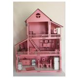 -Led Işıklı Ahşap Oyun Evi- (60CMX45CMX20CM) -Ev3