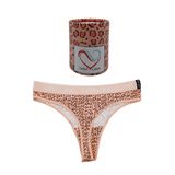 -Leopard Desenli Kadın String Külot