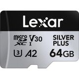 Lexar 64 GB Silver Plus 205 MB/s 4K V30 Uhsı Micro SD Hafıza Kartı