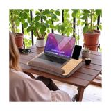 -LS016 Minderli Laptop Sehpası (Meşe)