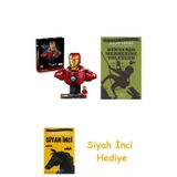 | Marvel Iron Man Mk4 Büstü 76327, Yeti + Dünyanın Merkezine Yolculuk + Siyah İnci Hediye