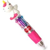 - Mini Tükenmez Kalem, 4 Renk, Mini Magic Rainbow, 2,3 x 10 Cm, Mürekkep 4 Renk, Yeşil, Açık Mavi, Mor, Pembe, Uç 1 Mm, Ergonomik Silikon Sap