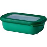 - Multi Bowl Cirqula Rectangular - Kapaklı Saklama Kabı - Buzdolabı Için Hava Geçirmez Saklama Kutusu ve Mikrodalga Fırın Kabı Olarak Uygundur - 500 ml - Canlı Yeşil