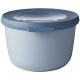 - Multi Bowl Cirqula Round - Kapaklı Saklama Kabı - Buzdolabı Için Hava Geçirmez Saklama Kutusu ve Mikrodalga Fırın Kabı Olarak Uygundur - 500 ml - Nordic Blue
