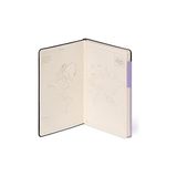 - Not Defteri, Kareli, Medium, 192 Sayfa, Yumuşak Pu Cilt, Fsc® Sertifikalı Kağıt, Fildişi Kağıt, 90 G/m², Aylık Planlayıcı, Adres Defteri, Yer Işareti, 13 x 21 Cm, Renk Lavanta - 01-Siyah