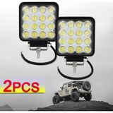 -Off Road Sis Farı - 16 Led Kare Çalışma Lambası 2 Adet