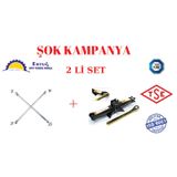 .Oto Bijon Anahtarı + Oto Cırcırlı Kriko Makas Tip 1.5 Ton