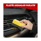 - Oto Lastik Parlatıcı Sünger 2'li Paket, U Şeklinde Eğimli Araba Lastiği Parlatıcı Sünger, Araç Lastik ve Plastik Parlatma Uygulama Süngeri - 0 - Siyah