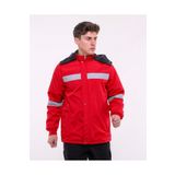 - Oxford Kırmızı Reflektörlü Iş Montu - Water Proof Iş Mont KIRMIZI-4XL
