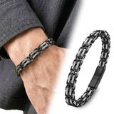 ? Premium Çiftli Siyah-Beyaz 4Mm Kral Model Çelik Zincir Erkek Bileklik Çelik Kilit 31835B2d8