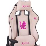 / Rio Balerion Love Serisi Terletmez Kadife Kumaş Pembe Gaming Oyuncu Koltuğu / 120 kg Taşır