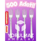 🍽️ 🍴 🍴 Şeffaf Plastik Çatal 500 Adet – Dayanıklı ve Hijyenik Kullan-At Çatal