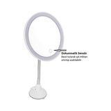 - Şerit LED Işıklı Banyo Makyaj-Tıraş Aynası, 10X Hd Büyütme, Esnek, Dokunmatik Işık Kısma, Ayarlanabilir Kol - standart