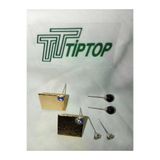 / Tiptop / Altin Renk Nazar Boncuklu Kare Model Küpe Set