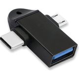 ' Ü 1 Arada Micro USB Type-C Otg Dönüştürücü Adaptör Otg C Tipi Adaptör 2 In 1 Otg Mikro USB Dönüştürücü USB C 3.0 Disk Fare Konektörü Akıllı Telefon USB Tak Çalıştır 3 In 1