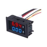 0-100v Dc 10a Dijital Voltmetre Ampermetre Kırımızı / Mavi