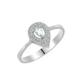 0.13 Karat Pırlantalı Elmas Damla Yüzük Py096