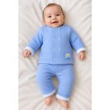 0-18 Ay Premium Kalite Erkek Bebek Ceket Pantolon Takım 14131 - 9 - 12 Ay - Mavi