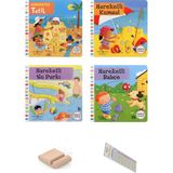 0-2 Yaş Hareketli Kitaplar Serisi Hareketli Tatil / 4 Kitap /+ Tablet Standı