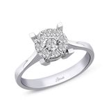 0.22 ct Modern Tasarım Coronet Tektaş Yüzük