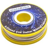 0.22 Mm2 Beyaz Çok Damar Montaj Kablosu - 10 Metre - Renkli
