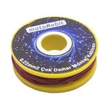 0.22 Mm2 Kırmızı Çok Damar Montaj Kablosu - 10 Metre - Renkli