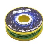 0.22 Mm2 Yeşil Çok Damar Montaj Kablosu - 10 Metre - Renkli