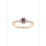 0.23 Karat Safir Zümrüt Kesim Yüzük