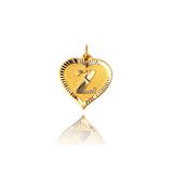 0.25 gr 14 Ayar Z Harfi Kalp Kolye Ucu