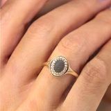 0.28 Ct Pırlanta (Signity) Taşlı Mühür Şovalye Yüzük-925 Ayar Mühür Hediye Gümüş Yüzük