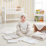0-3 Ay Bebek Unisex Gaye Organik Kind Nakışlı 10 Lu Body/zıbın Seti - Bej - 0 - 3 Ay
