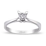 0.30 Ct Tektaş Pırlanta Yüzük Badem Tırnak