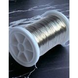0.40 mm (100 Gram -90 Metre) Gümüşlü Filografi , Çiçek , Gelin , Takı ve Bijuteri Teli