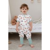 0.5 Tog Yazlık Bebek & Çocuk Uyku Tulumu, %100 Pamuk - Space Uzay - Ekru - 1 - 2 Yaş