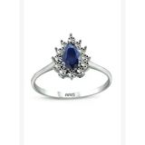 0.50 Karat Damla Safir Altın Yüzük
