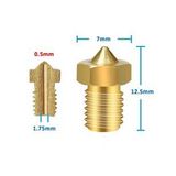 0.5mm x 1.75mm M6 Prinç Nozzle 3D Yazıcı Printer 1.75mm Filament Uyum MK8 CR-10 CR-10S Ender