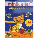0-6 Yaş Yayınları Minik Eller Yapıştır Ve Boya - Lacivert Kitap