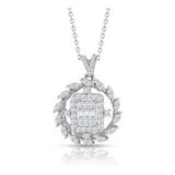 0.60 ct Modern Tasarım Baget Kare Tektaş Kolye