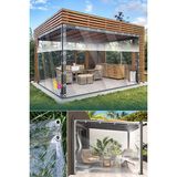 0.6x8.2 Metre Şeffaf Balkon Perdesi, Kış Bahçesi Şeffaf Mika