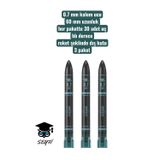 0.7 mm kalem ucu 60 mm uzunluk her pakette 30 adet uç hb derece roket şeklinde dış kutu 3 paket