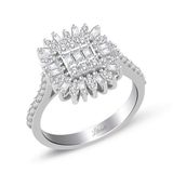 0.70 ct Modern Tasarım Baget Kare Tektaş Yüzük