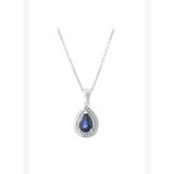 0.71 Karat Damla Safir Pırlanta Kolye