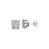 0.72 ct Modern Tasarım Coronet Tektaş Küpe