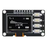 0.96 İnç 128X64 I2c Oled Ekran Modülü - 4 Butonlu Ssd1315 Beyaz Grafik Lcd Ekran Arduino Uyumlu