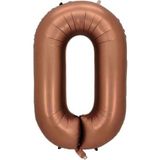 0 Rakam Karamel Folyo Balon 34 inç 76-82 cm